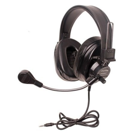 Ergoguys Califone Stereo Headset Black W/To Go Plug. Headsets Adjustable 3066BKT